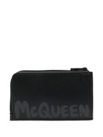 Alexander McQueen portefeuille à logo imprimé - Noir