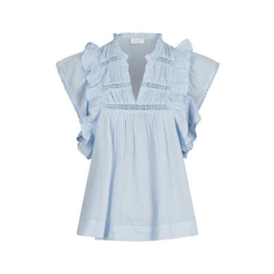 Neo noir - Blauw | Dames | Blouse | Blauw | 36 | regular | Kamst mode