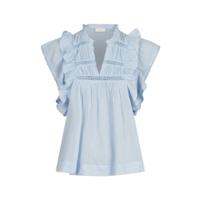 Neo noir - Blauw | Dames | Blouse | Blauw | 42 | regular | Kamst mode