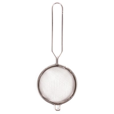 Theezeefje van chrome metaal 21 cm