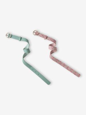 Set van 2 riemen voor meisjes blauwgroen