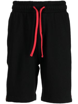 HUGO short de sport en coton à lien de resserrage - Noir