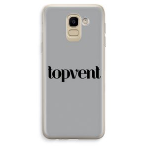 Topvent Grijs Zwart: Samsung Galaxy J6 (2018) Transparant Hoesje