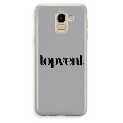 Topvent Grijs Zwart: Samsung Galaxy J6 (2018) Transparant Hoesje