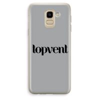 Topvent Grijs Zwart: Samsung Galaxy J6 (2018) Transparant Hoesje Topvent Grijs Zwart: Samsung Galaxy J6 (2018) Transparant Hoesje