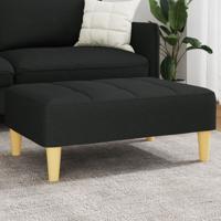 Voetenbank 77x55x31 cm stof zwart Voetenbank 77x55x31 cm stof zwart