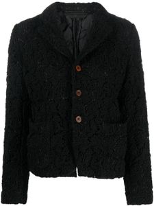 Comme Des Garçons Comme Des Garçons blazer bourdon à manches longues - Noir