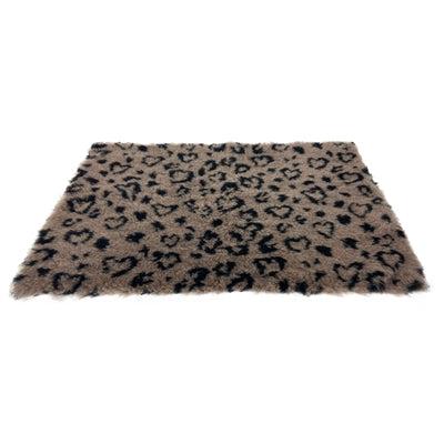 Martin vetbed print luipaardprint beige / zwart gerecycled