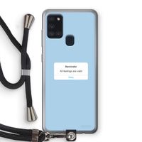 Reminder: Samsung Galaxy A21s Transparant Hoesje met koord