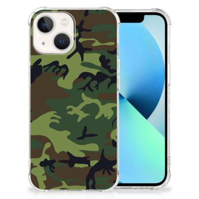 iPhone 13 Doorzichtige Silicone Hoesje Army Dark iPhone 13 Doorzichtige Silicone Hoesje Army Dark