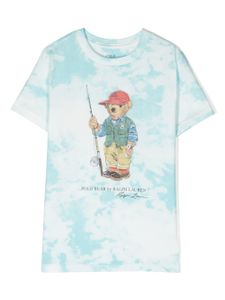 Ralph Lauren Kids T-shirt met tie-dye print - Blauw