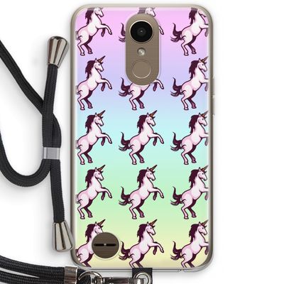 Musketon Unicorn: LG K10 (2017) Transparant Hoesje met koord