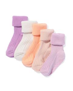 HEMA Baby Sokken Met Bamboe - 5 Paar Roze (roze)