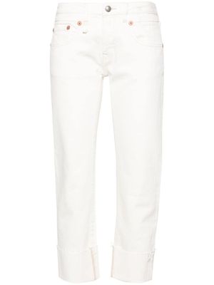 R13 jean court Cuffed Boy - Blanc
