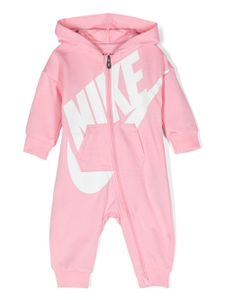 Nike Kids grenouillère zippée à logo imprimé - Rose