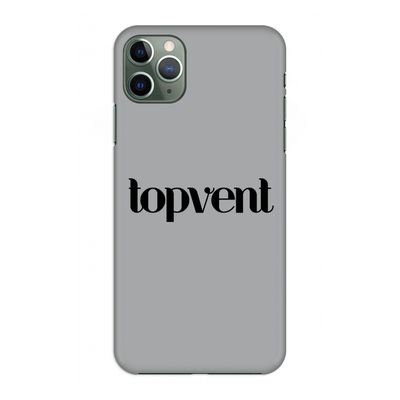Topvent Grijs Zwart: Volledig geprint iPhone 11 Pro Max Hoesje