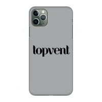 Topvent Grijs Zwart: Volledig geprint iPhone 11 Pro Max Hoesje