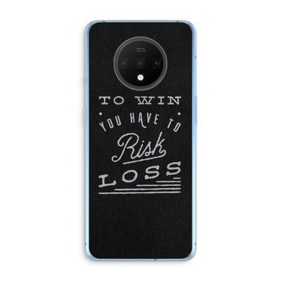 Risk loss: OnePlus 7T Transparant Hoesje