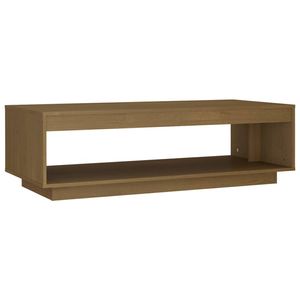 The Living Store Houten Banktafel - Salontafel - 110 x 50 x 33.5 cm - Massief Grenenhout