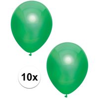 10x Donkergroene metallic heliumballonnen 30 cm   - - thumbnail