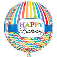Orbz Happy Birthday Bright Stripe