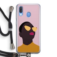 Yellow glasses: Samsung Galaxy A40 Transparant Hoesje met koord