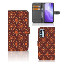 OPPO Find X3 Lite Telefoon Hoesje Batik Brown - thumbnail