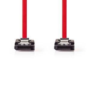 Nedis SATA Kabel | 3 Gbps | SATA 7-Pins Female | SATA 7-Pins Female | Vernikkeld | 0.50 m | Plat | PVC | Rood | Doos - CCGB73150RD05