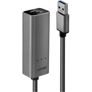 Lindy 43313 tussenstuk voor kabels USB-A RJ-45 Zilver