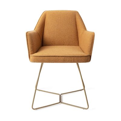 Jesper Home Tome eetkamerstoel Masai Giraffe beehive gold