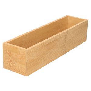 Kast/lade/make-up sorteer organizer bamboe hout bakje 7.5 x 30.5 x 6.5 cm   -