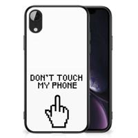 Apple iPhone XR | Telefoon Hoesje | Finger Don&apos;t Touch My Phone