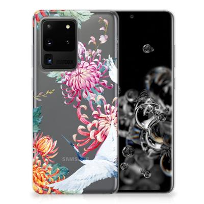 Samsung Galaxy S20 Ultra | TPU Hoesje | Bird Flowers
