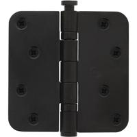 Intersteel Kogellagerscharnier ronde hoeken 89x89mm RVS zwart tot 70 kilo