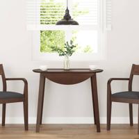 Eettafel bruin massief hout rubber