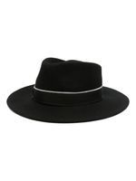 Borsalino chapeau en laine à détail de nœud - Noir - thumbnail