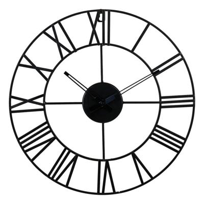 Ostaria Wandklok/muur klok - Nautisch - D36 cm - metaal - zwart - keuken/kamer