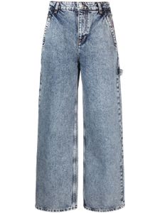 MOSCHINO JEANS jean droit à taille haute - Bleu