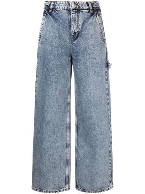 MOSCHINO JEANS jean droit à taille haute - Bleu