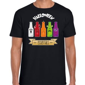 Halloween verkleed t-shirt heren - bier monster - zwart - themafeest outfit