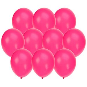 30x stuks Neon roze party ballonnen 27 cm