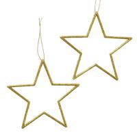 Boltze Home Kersthanger ster 2 dlg.goud 12cm