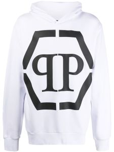 Philipp Plein hoodie à logo imprimé - Blanc