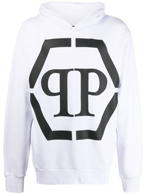 Philipp Plein hoodie à logo imprimé - Blanc