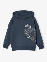 Sweater met capuchon met skateprint antraciet