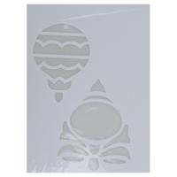 Kerst raamsjabloon kerstbal - wit - 35 cm - raamdecoratie - kerstversiering
