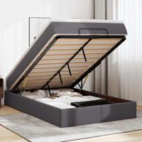 Ottoman bed met matras 120x190 cm kunstleer grijs