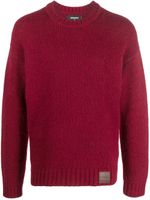 DSQUARED2 pull en maille à patch logo - Rouge