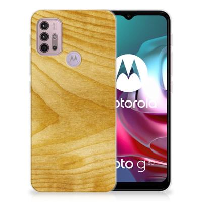 Motorola Moto G30 | G10 | Bumper Hoesje | Licht Hout