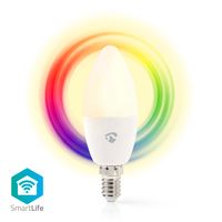 Nedis SmartLife Multicolour Lamp | Wi-Fi | E14 | 470 lm | 4.9 W | 1 stuks - WIFILRC10E14 WIFILRC10E14 - thumbnail